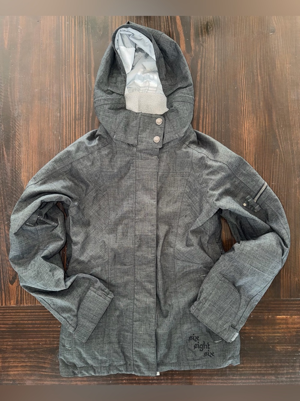 686 Women's Smarty 3 in 1 Ski Jacket Charcoal Gray w removable fleece liner XS